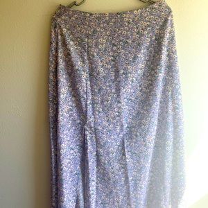 Purple floral skirt